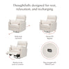 M33988PCMEW,Babyletto,Nori Glider Recliner w/ Electronic Control and USB in Performance Cream Eco-Weave
