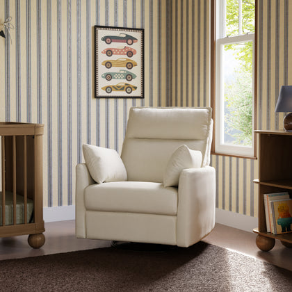 M33988PCMEW,Babyletto,Nori Glider Recliner w/ Electronic Control and USB in Performance Cream Eco-Weave