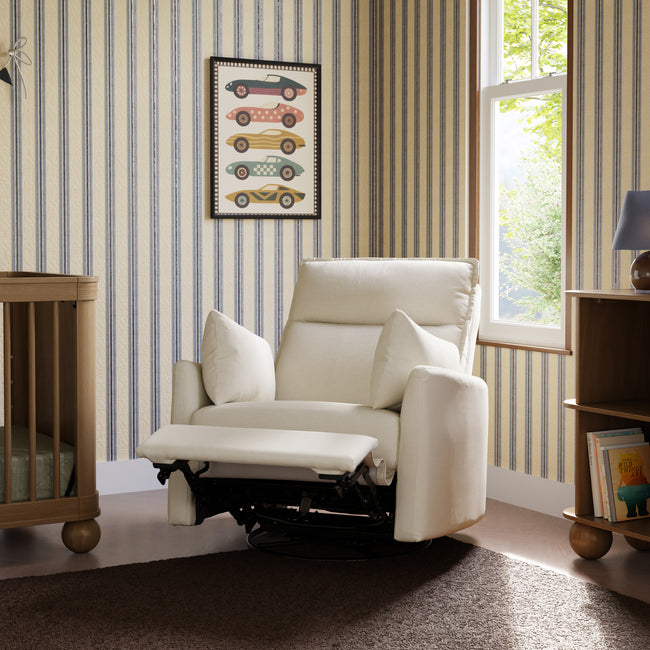M33988PCMEW,Babyletto,Nori Glider Recliner w/ Electronic Control and USB in Performance Cream Eco-Weave