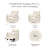 M33988PWB,Babyletto,Nori Glider Recliner w/ Electronic Control and USB in Performance Ivory Boucle