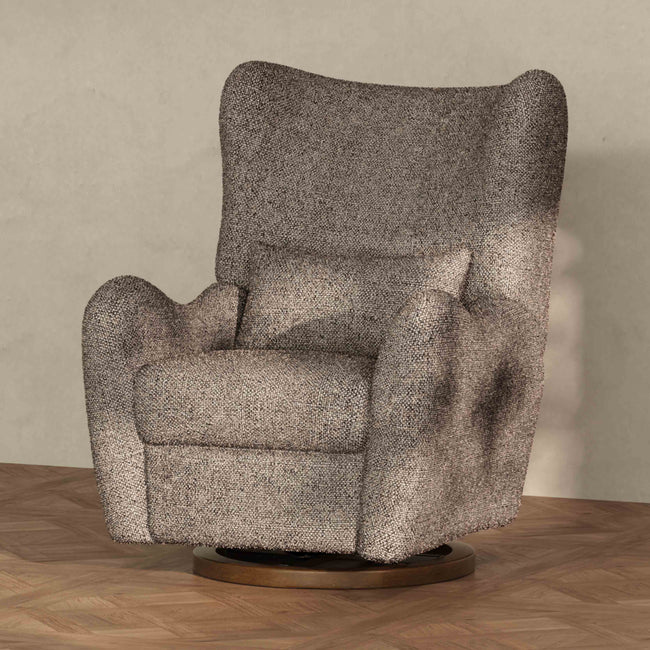 M34288ESWTB,Babyletto,Nate Berkus x Babyletto Westham Power Recliner in Performance Earth Slub Weave w/Toffee Base