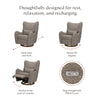 M34288ESWTB,Babyletto,Nate Berkus x Babyletto Westham Power Recliner in Performance Earth Slub Weave w/Toffee Base