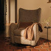 M34288ESWTB,Babyletto,Nate Berkus x Babyletto Westham Power Recliner in Performance Earth Slub Weave w/Toffee Base