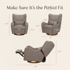 M34288ESWTB,Babyletto,Nate Berkus x Babyletto Westham Power Recliner in Performance Earth Slub Weave w/Toffee Base