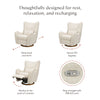 M34288PSWTB,Babyletto,Nate Berkus x Babyletto Westham Power Recliner in Performance Powder Slub Weave w/Toffee Base