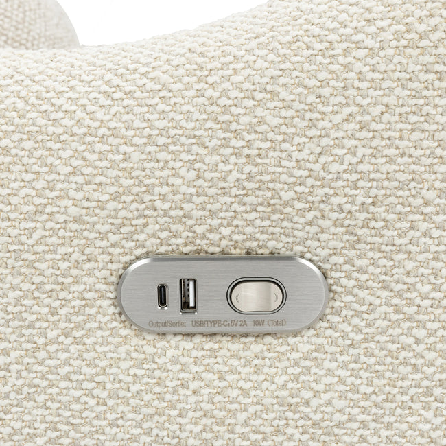 M34288PSWTB,Babyletto,Nate Berkus x Babyletto Westham Power Recliner in Performance Powder Slub Weave w/Toffee Base