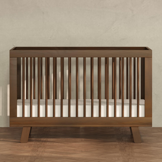 M4201NL,Babyletto,Hudson 3-in-1 Convertible Crib w/Toddler Bed Conversion Kit in Natural Walnut