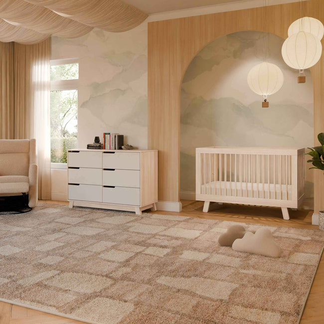 M4216NXW,Babyletto,Hudson 6-Drawer Double Dresser  Assembled in Washed Natural and White