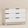 M4216NXW,Babyletto,Hudson 6-Drawer Double Dresser  Assembled in Washed Natural and White