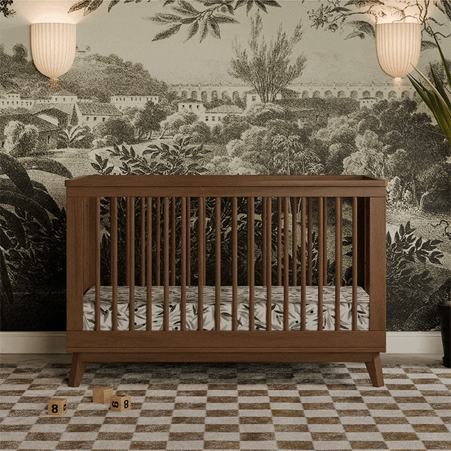 M5801NL,Babyletto,Scoot 3-in-1 Convertible Crib w/Toddler Bed Conversion Kit in Natural Walnut