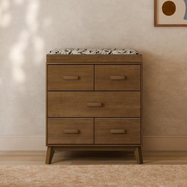 M5823NL,Babyletto,Scoot 3-Drawer Changer Dresser in Natural Walnut