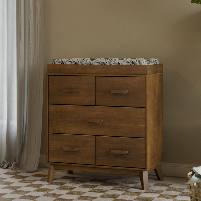 M5823NL,Babyletto,Scoot 3-Drawer Changer Dresser in Natural Walnut
