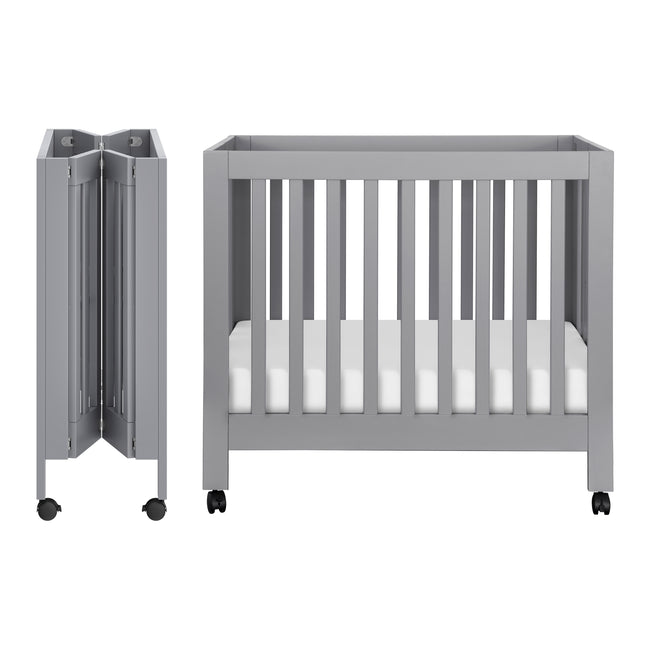 M6698G,Babyletto,Origami Mini Crib in Grey Finish