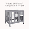 M6698G,Babyletto,Origami Mini Crib in Grey Finish