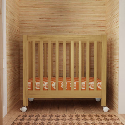 M6698HY,Babyletto,Origami Mini Crib in Honey
