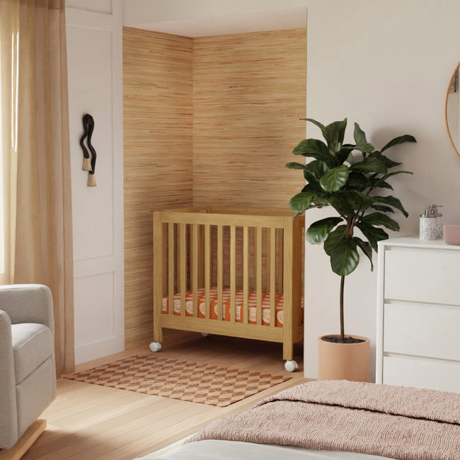 M6698HY,Babyletto,Origami Mini Crib in Honey