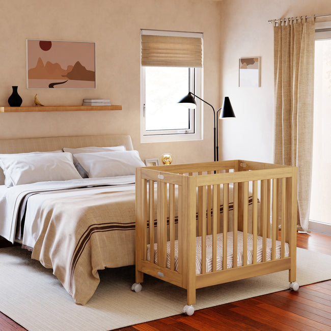 M6698HY,Babyletto,Origami Mini Crib in Honey