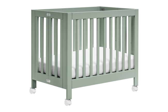M6698LS,Babyletto,Origami Mini Crib in Light Sage