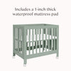 M6698LS,Babyletto,Origami Mini Crib in Light Sage