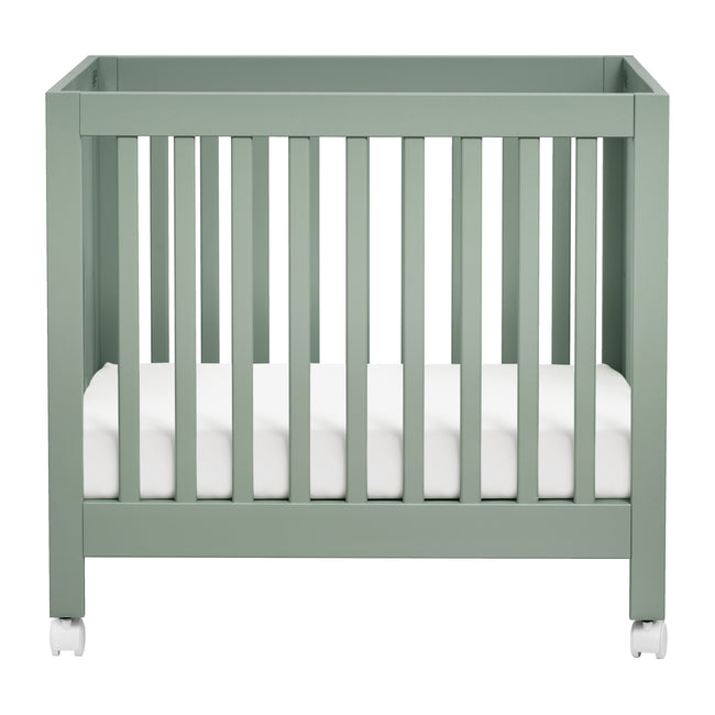M6698LS,Babyletto,Origami Mini Crib in Light Sage