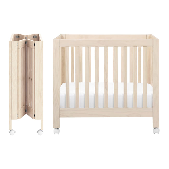 M6698NX,Babyletto,Origami Mini Crib in Washed Natural