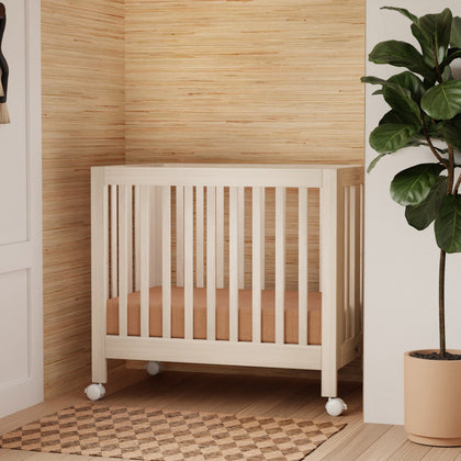 M6698NX,Babyletto,Origami Mini Crib in Washed Natural