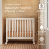 M6698NX,Babyletto,Origami Mini Crib in Washed Natural
