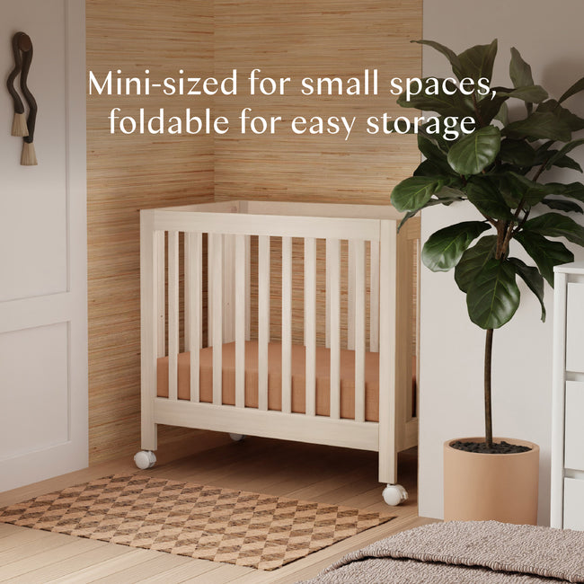 M6698NX,Babyletto,Origami Mini Crib in Washed Natural