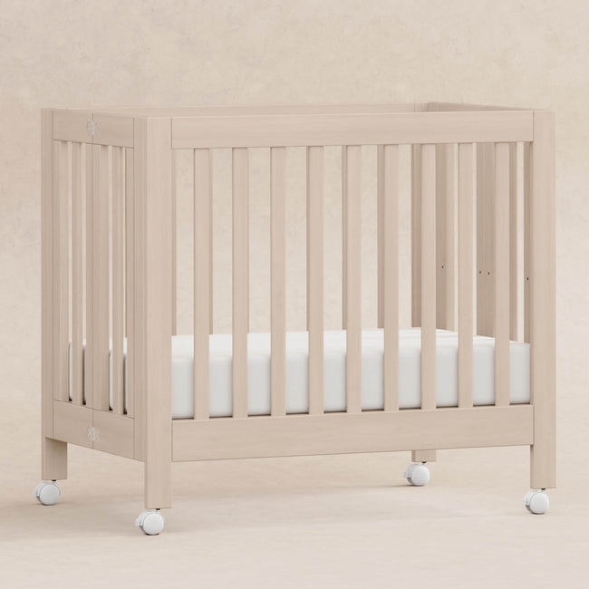 M6698NX,Babyletto,Origami Mini Crib in Washed Natural