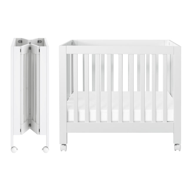 M6698W,Babyletto,Origami Mini Crib in White Finish