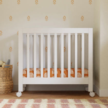 M6698W,Babyletto,Origami Mini Crib in White Finish