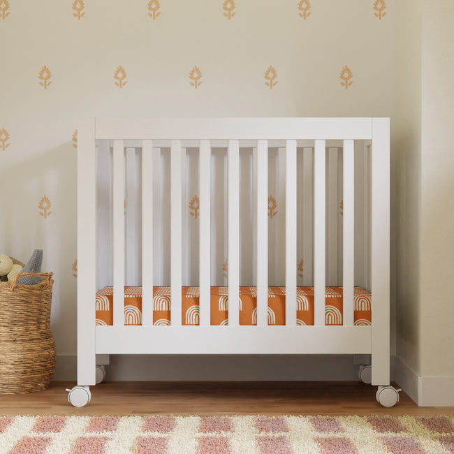 M6698W,Babyletto,Origami Mini Crib in White Finish