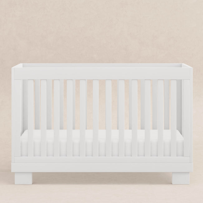 M6701W,Babyletto,Modo 3-in-1 Convertible Crib w/Toddler Bed Conversion Kit in White Finish