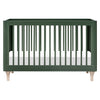 M9001FRGRNX,Babyletto,Lolly 3-in-1 Convertible Crib w/Toddler Conversion  Forest Green/Washed Natural