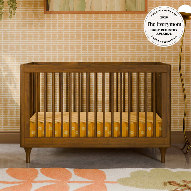 M9001NL,Babyletto,Lolly 3-in-1 Convertible Crib w/Toddler Bed Conversion in Natural Walnut