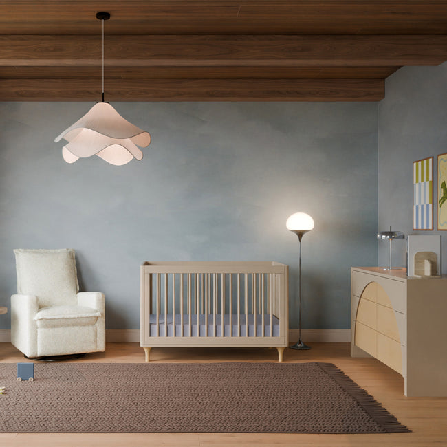 M9001TPEN,Babyletto,Lolly 3-in-1 Convertible Crib w/Toddler Bed Conversion Kit in Taupe/Natural