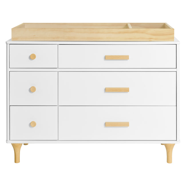 M9016WN,Babyletto,Lolly 6-Drawer Double Dresser  Assembled in White/Natural