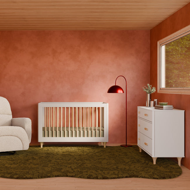 M9016WN,Babyletto,Lolly 6-Drawer Double Dresser  Assembled in White/Natural