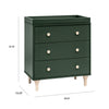 M9023FRGRNX,Babyletto,Lolly 3-Drawer Changer Dresser w/Removable Tray  Forest Green/Washed Natural