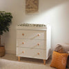 M9023WN,Babyletto,Lolly 3-Drawer Changer Dresser w/Removable Changing Tray in White/Natural