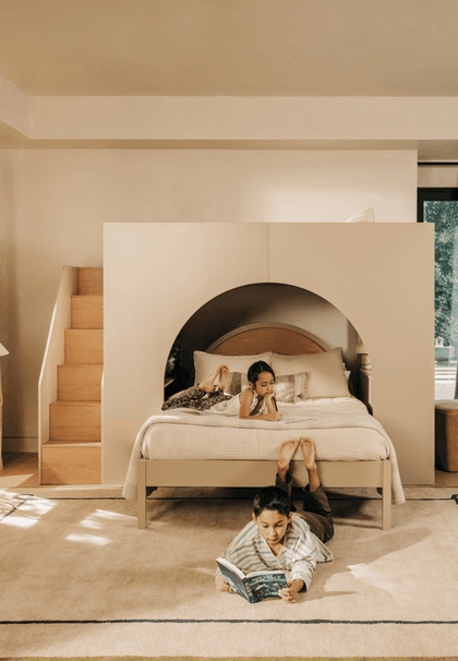 moab bunk bed gif with boy and girl