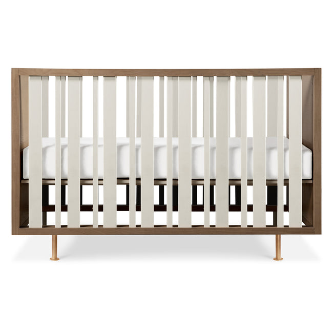 NW15001AY,Nursery Works,Novella Crib w/Toddler Bed Conversion Kit in Stained Ash/Ivory