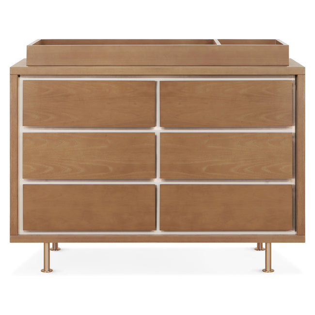 NW15026AY,Nursery Works,Novella 6-Drawer Dresser in Stained Ash/Ivory Finish