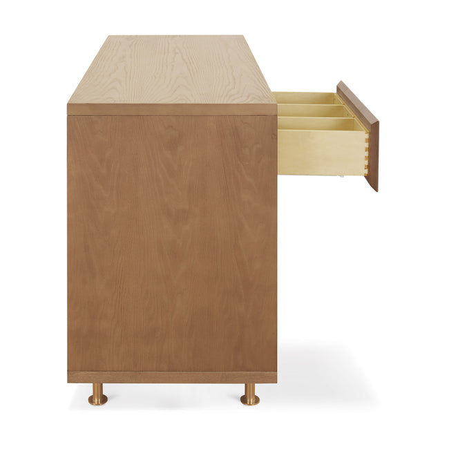 NW15026AY,Nursery Works,Novella 6-Drawer Dresser in Stained Ash/Ivory Finish