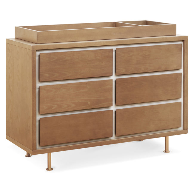 NW15026AY,Nursery Works,Novella 6-Drawer Dresser in Stained Ash/Ivory Finish