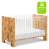 NW26101CKBU,Nursery Works,Altair Crib in Clear Acrylic with Burl