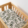 T28234,Babyletto,Olive Branches Muslin All-Stages Bassinet Sheet in GOTS Certified Organic Cotton