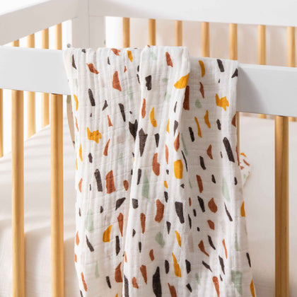 T29138,Babyletto,Terrazzo Muslin Swaddle in GOTS Certified Organic Cotton