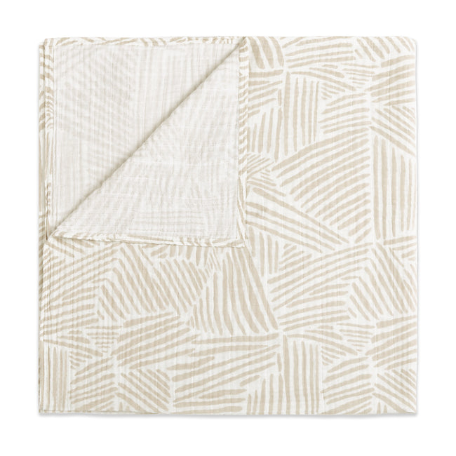 T29238,Babyletto,Oat Stripe Muslin Swaddle in GOTS Certified Organic Cotton