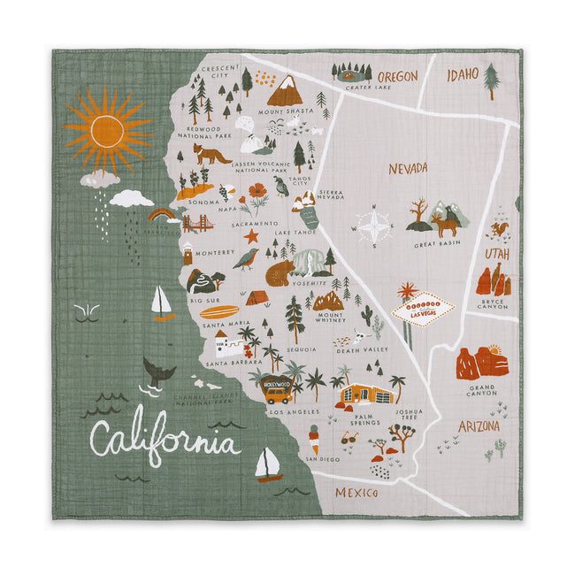 T29339,Babyletto,California Muslin Quilt in GOTS Certified Organic Cotton